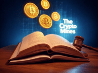 A glowing "The Crypto Mines" book.